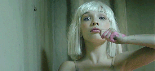 Maddie Ziegler in Sia’s music videos.