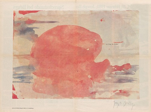 vjeranski: Joseph Heinrich Beuys (1921 - 1986) Was birgt die Wolke?Offset color lithograph on newspr