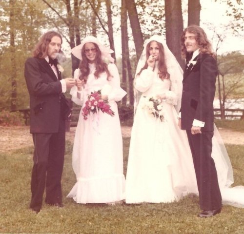 lostinhistorypics: “My Dad and Uncle at their joint wedding. 1970's”
