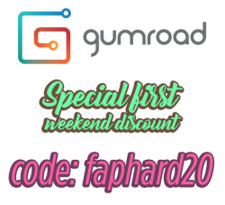 washaanimations:  washaanimations: All animations with 20% off! Starting this month, I’ll do an monthly special discount for the first weekend on my Gumroad store! Just use the code during the checkout: faphard20  Happy fapping everybody!  continuing