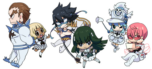 mass-destruction:  lilytolstoy:  Artist: 篠乃子  soft resetting kill la kill for shiny characters