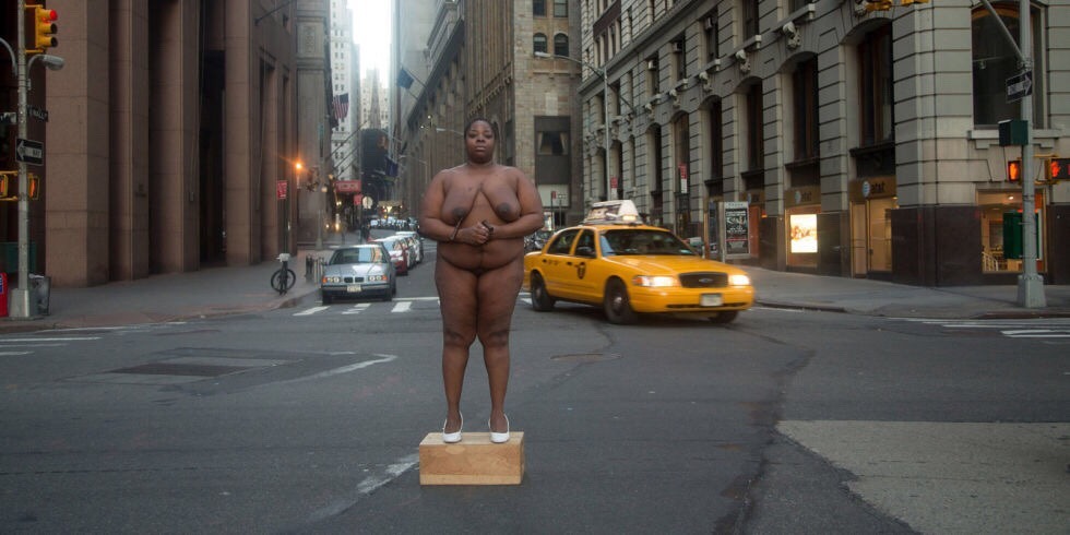 soytit:  “In the ‘White Shoes’ photo series, Nona Faustine appears in the places