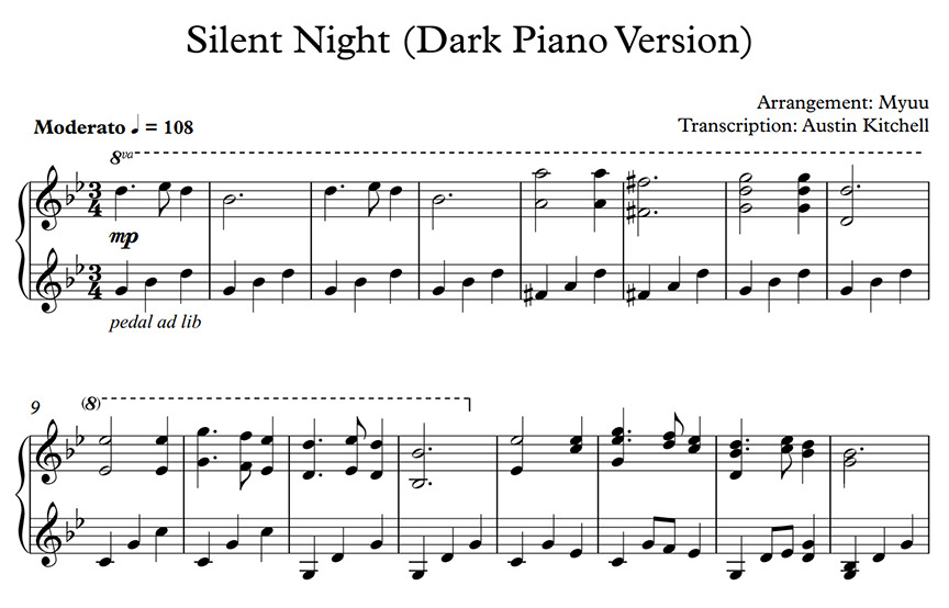 dark piano for dark thoughts