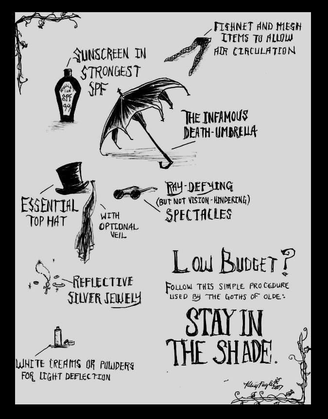 frankiestrange:  Goth summer essentials. :3 