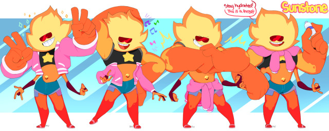 snazzamazing:        AH I AM SO EXCITED FOR STEVEN UNIVERSE FUTURE and I’m even more excited to see the sunstone (my favorite gal) and rainbow quartz 2.0 episode! Since steven has a new shirt and jacket, I thought it would be cool to make up some