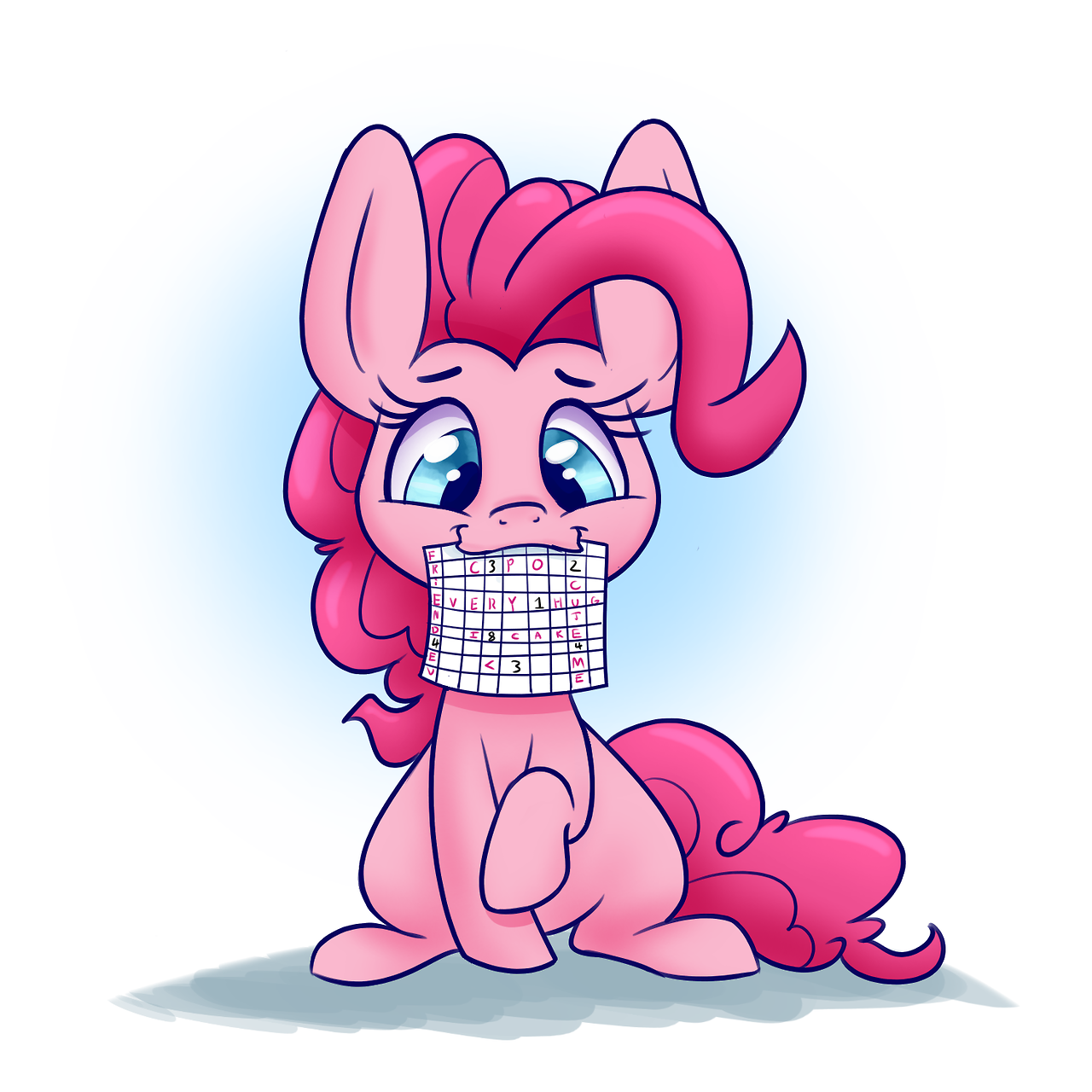 finalskies:  Lil’ filly Pinkie Pie tries to play sudoku She tried her best.  &lt;3!
