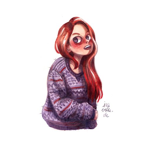 cozy knitted sweater Girls &lt;3you can also watch me painting the first one on my YouTube 