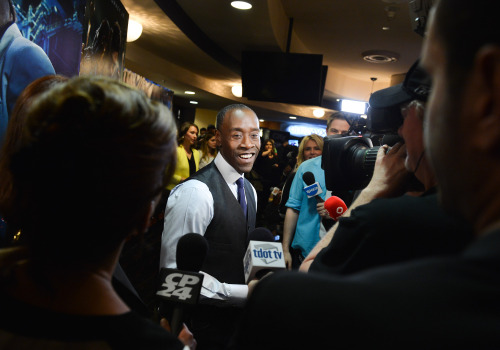 thegatemag:  Actor Don Cheadle at the ‘Iron Man 3’ advanced public screening on April 29, 2013 at the Cineplex Odeon Yonge & Dundas Cinemas in Toronto, Canada.  Photo by George Pimentel. 