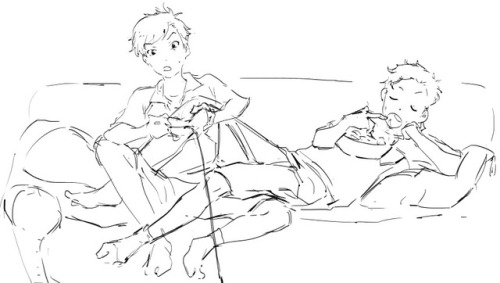 Some Hoshiai No Sora Sketches! I Drew A Lot Of Pictures On The Side While Working So I’ll Release Them