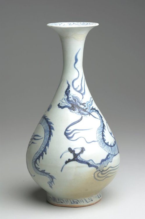 impartingart:Pear Shaped Vase (Ping), China, Yuan Dynasty, c. early 14th century; MIA