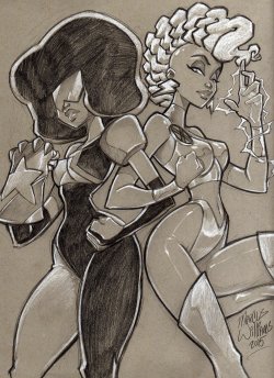 christiancgtomas:shadesandsupers:  Garnet and Storm by Marcus Williams  This is the best thing ever.