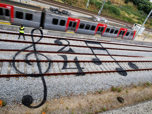 blazepress:Train track graffiti in Portugal.