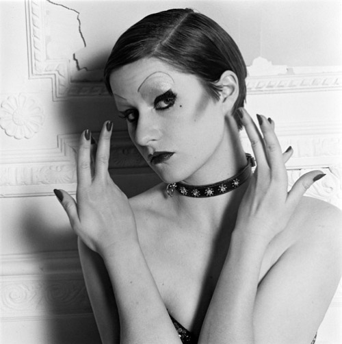 therealmickrock: Nell Campbell as Columbia on the set of the Rocky Horror Picture Show, 1974