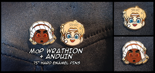  New Wrathion+Anduin pins are now up on Etsy! A throwback to their looks back in Cataclysm through M