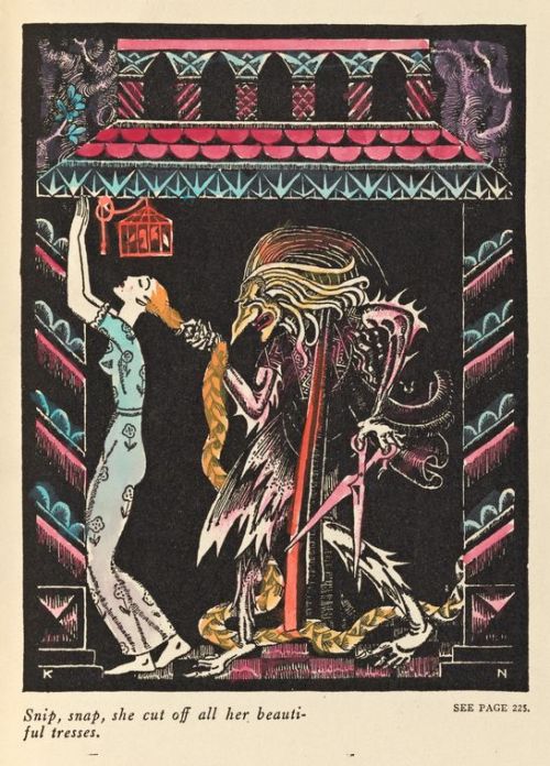 enchantedbook: Rapunzel  by Kay Nielsen Fairy Tales of The Brothers Grimm