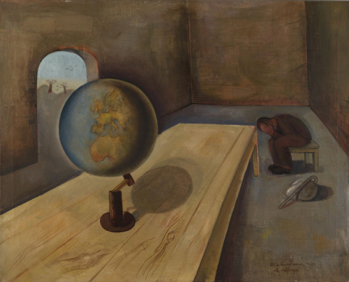   The Refugee byFelix Nussbaum (1904-1944, born in Germany, murdered in Auschwitz), 1939, Oil on c