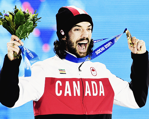 szabadosed-deactivated20150509:  Canadian Charles Hamelin celebrates after receiving
