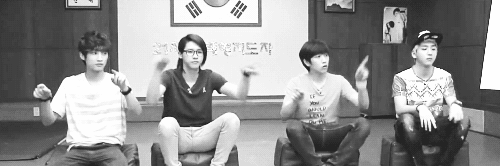 shinwoos:  “draw a circle with your right hand, and a triangle with your left hand.” 