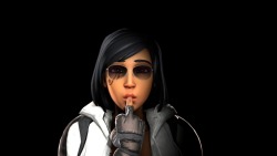 Pharah sucking her finger (and a lollipop)First