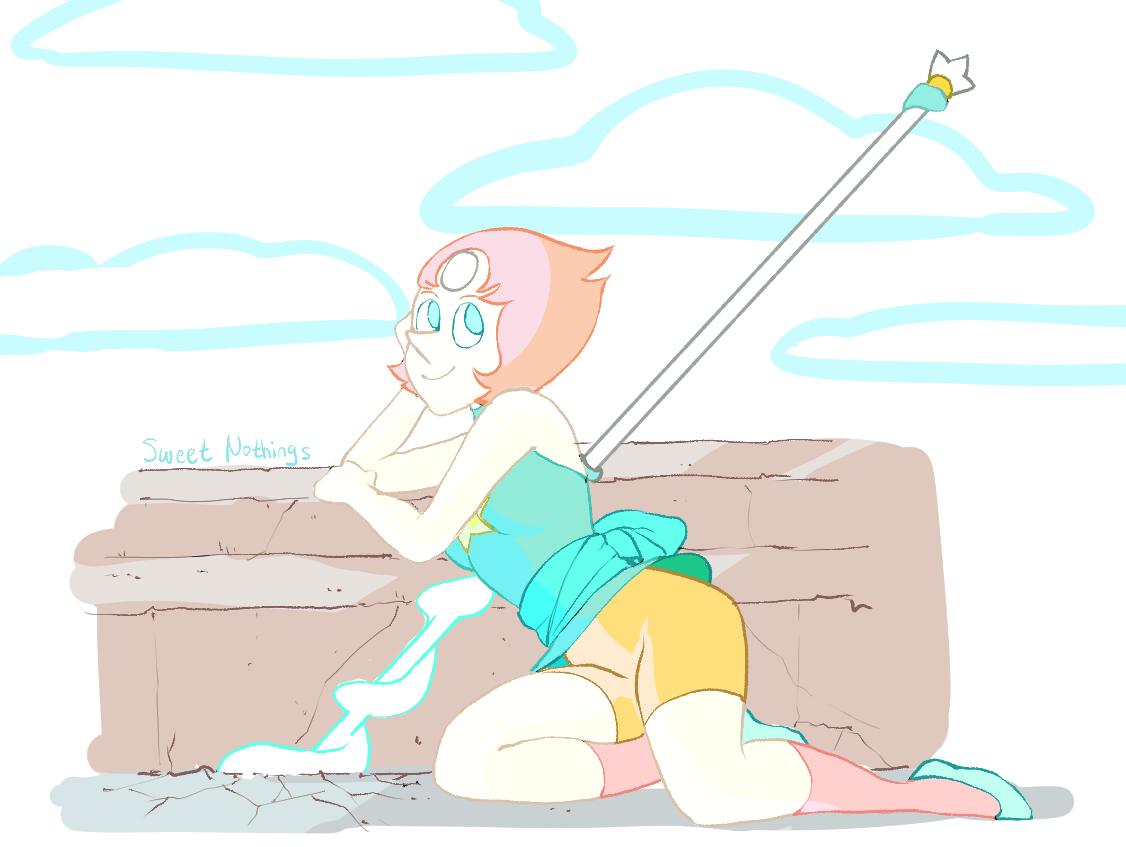 sketchabeedraws:  sweet Pearl, probably day dreaming about Rose. 