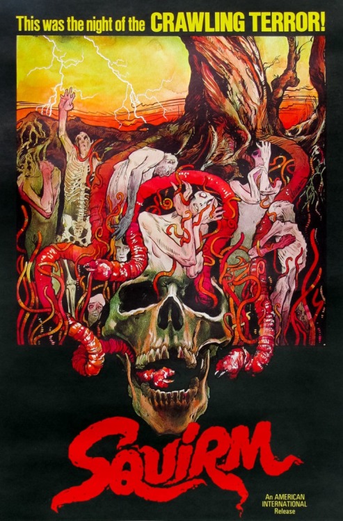 70sscifiart:Drew Struzan’s 1976 poster art for Squirm