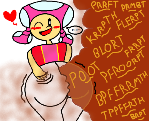 Toadette Farting Poopy Pants Poots (via Yoshizilla-Rhedosaurus)