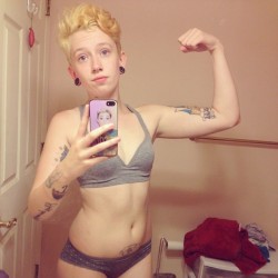 danaock:  baby muscles after 3 months of working out. can’t wait to see the comparison in a year from now… #selfie (i am in some non-sexy underwear and a sports bra…so don’t even TRY to tell me i am showing to much skin…) #fit #aerialsilks #circusarts
