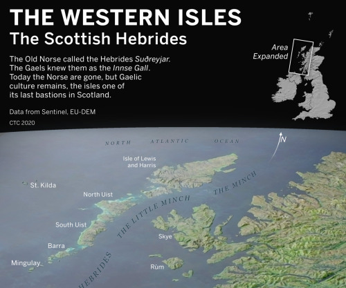 mapsontheweb:  The Hebrides of Scotland.