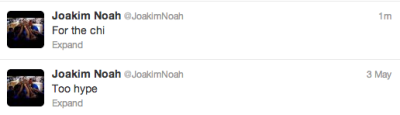 nbaoffseason:
“Joakim Noah’s last two tweets pretty much sums it up.
”