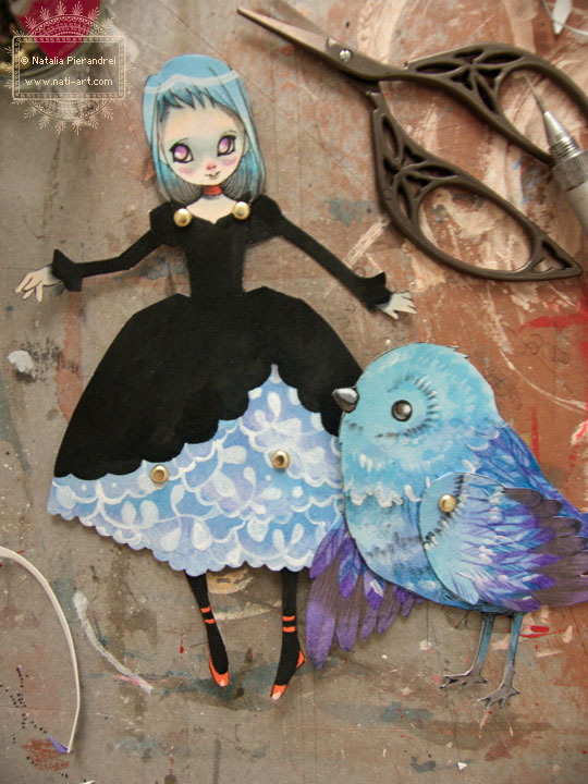 nati-art:  OOAK paper dolls are back! Would you like to commission me a paper doll?