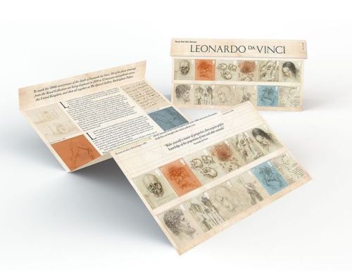 Two of my favourite things together: Leonardo da Vinci x stamps, available from UK Royal Mail.