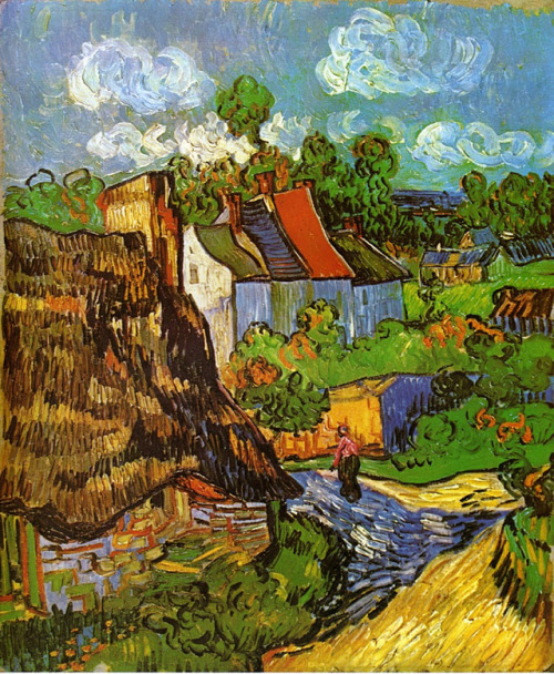 artist-vangogh:Houses in Auvers 2, 1890, Vincent van GoghMedium: oil,canvas