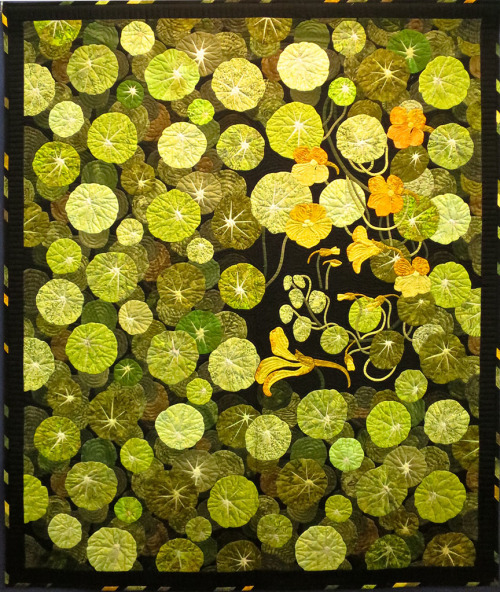 callmebliss:stefkaryan: callmebliss: quiltinginspo:  “Garden Nasturtium” by Jungsun Jung