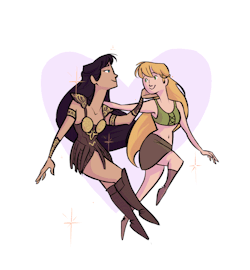 Ladykinbote:  Platonic Heterosexual Friendship I Wanted To Try A New Style For Xena