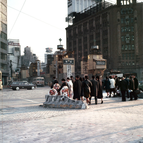  A general view of the Hibiya Crossing on January 7, 1964 in Tokyo, Japan. 