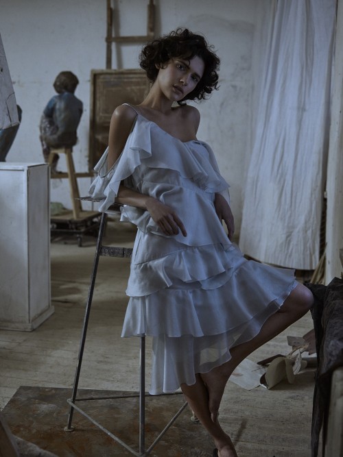 puppetwithapistol: Iana Godnia in “Naked Art” by Phil Poynter for Vogue Ukraine, March 2