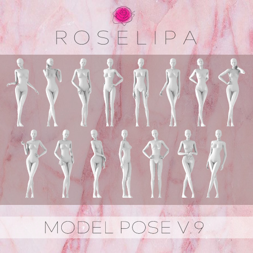 roselipaofficial:[ROSELIPA] MODEL POSE V.9 About this pose packIn Game Pose♥  15  single poses for F