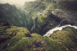 wanderthewood:  Waterfall of Glymur, Iceland by Jonathan Aubry 