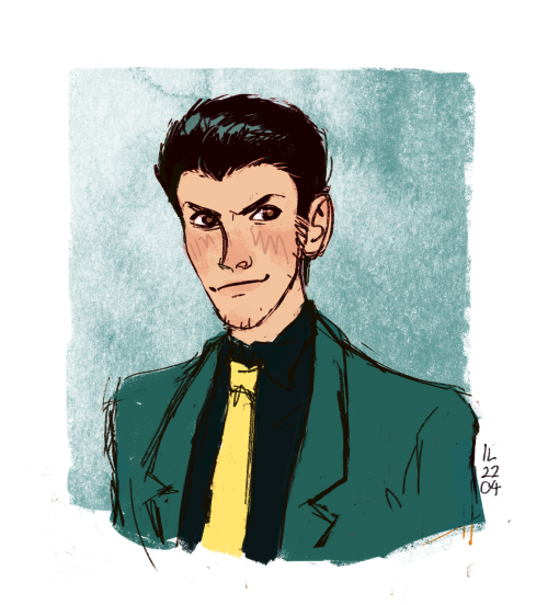 cornflakesdoesart:Lupin III “sketches” (as in, I consider these finished drawings, but the messy and