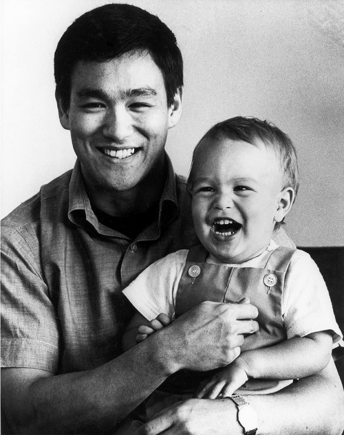 theblindninja:  Bruce and young Brandon LeeMartial Arts In Cinema   