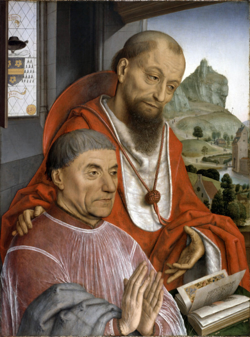 Simon Marmion - St. Jerome and a Canon (c. 1475).