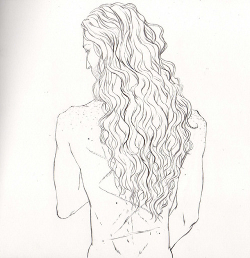 Inktober 2017 - Day 5: LongAnders has very long hair in my fanfic, so I thought I’d try my hand at t