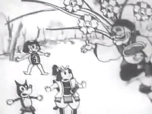 talesfromweirdland:A bizarro Mickey attacks Japan in this Japanese propaganda cartoon from the 1930s