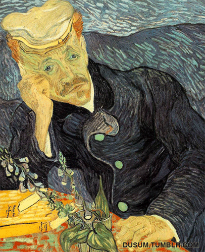 lilacsinparadise:  dusum:  I animated Portrait of Dr. Gachet by Vincent van Gogh