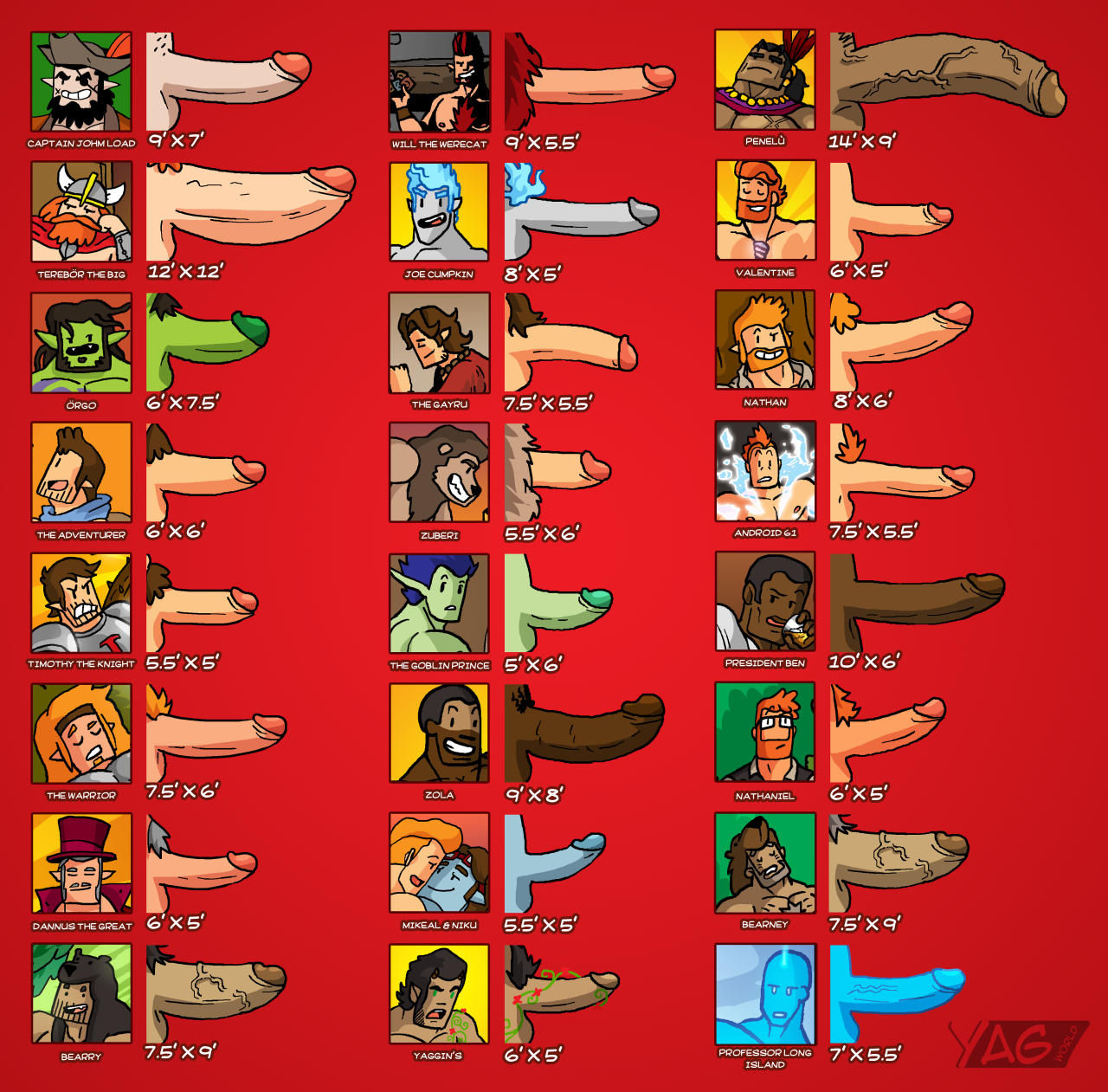 yagworld:  I’m quite proud of the variety of characters in the Yag series…. I
