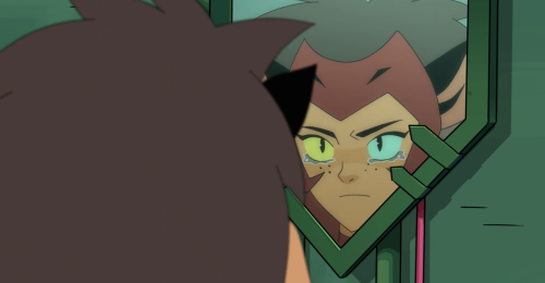 spiribia:im like the last person alive to grasp this but ‘catra looking at reflections of herself af