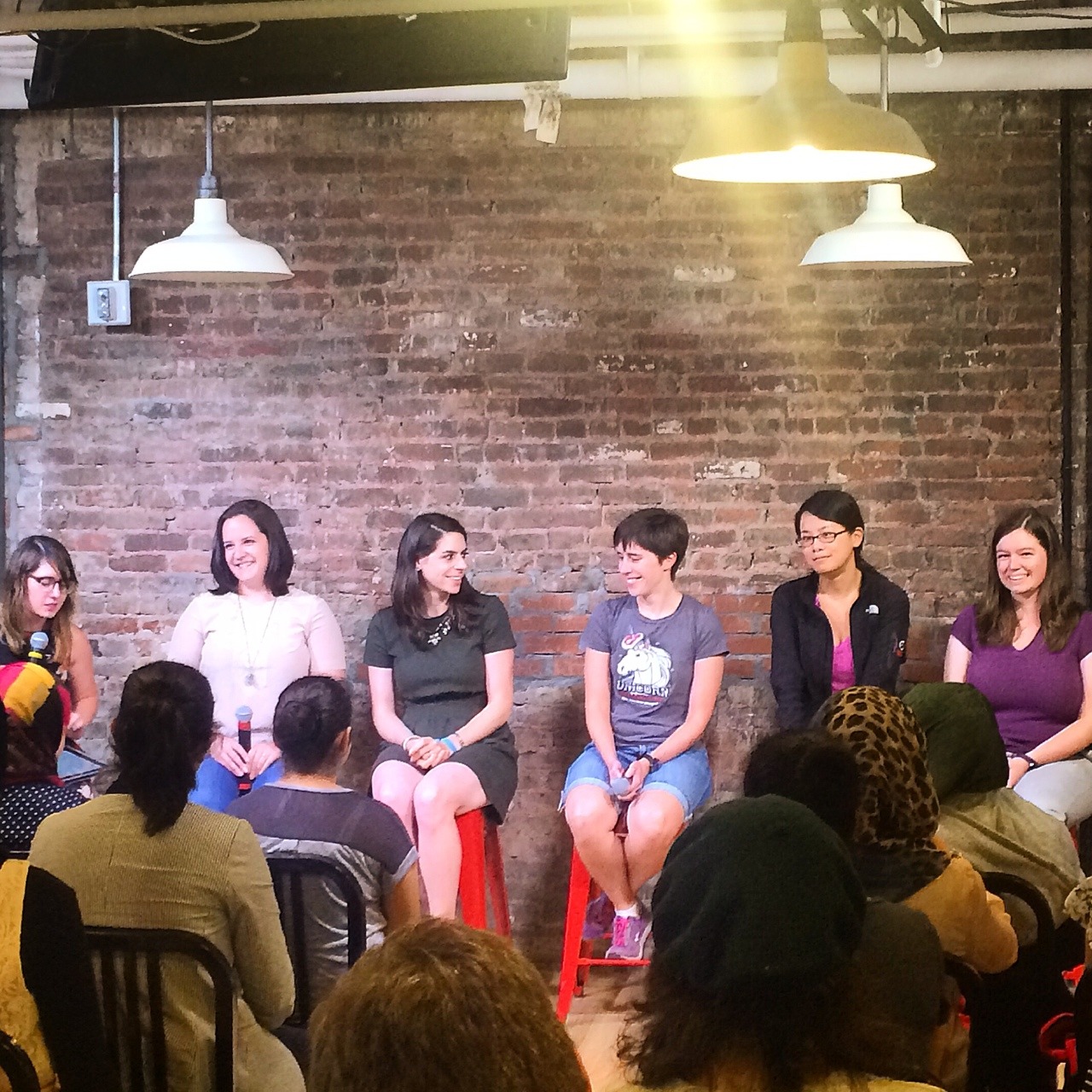 This is totally the happiest panel ever. Welcoming statedept’s thetechgirlsblog to visit tumblr HQ!