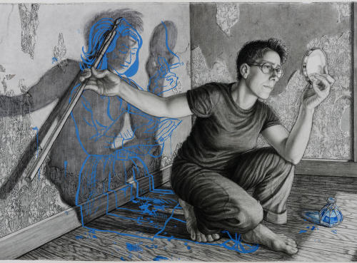 lesbianartandartists: Riva Lehrer Alison Bechdel and I started working together while she was writin