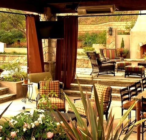 Los Angeles Outdoor Kitchen Outdoor KitchenExample Of A Large Tuscan Backyard Stone Patio Kitchen Design