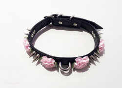 bombisbomb:  Double Spiked Floral Choker